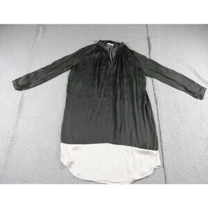 Ulla Johnson Dress 4 Black White Color Block Silk Blend Tunic Pull Over